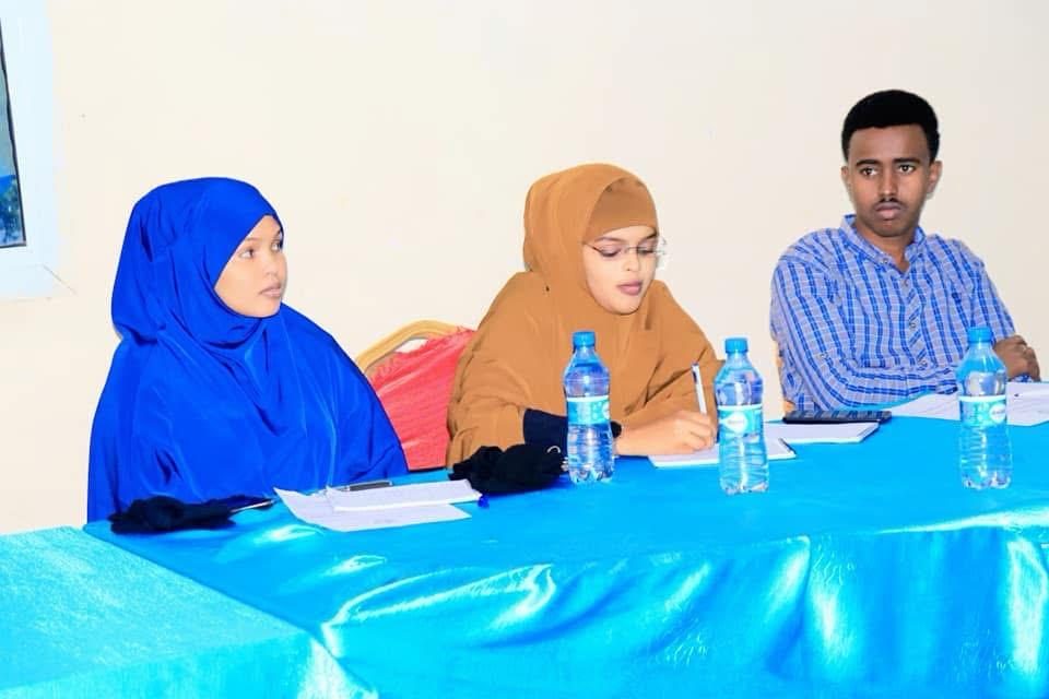 A participant presenting on types of gender-based violence at a KPHF workshop